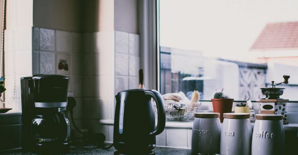 Kitchen Appliances - Photograph of a Kitchen Counter