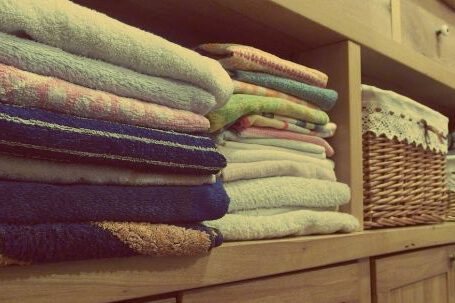 Wardrobe - Stack of Towels on Rack
