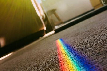 Carpet - Rainbow Color Patch on Area Rug